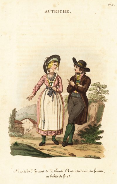 Blacksmith and His Wife, Upper Austria by William (after) Alexander