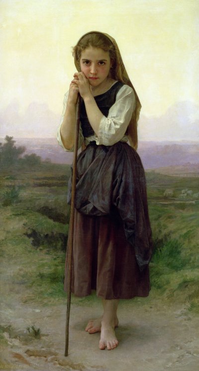 A Little Shepherdess by William Adolphe Bouguereau