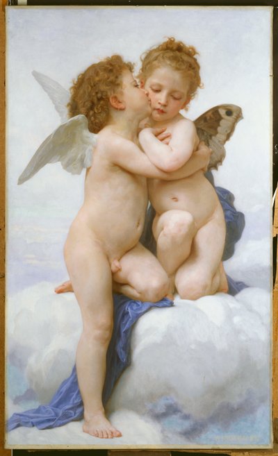 The First Kiss by William Adolphe Bouguereau