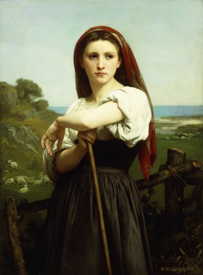 Young Shepherdess, 1868 by William Adolphe Bouguereau