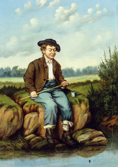 Boy Fishing by William Aiken Walker