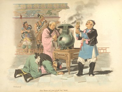 Sacrifice at the temple by William Alexander