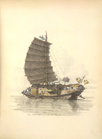 The travelling barge by William Alexander