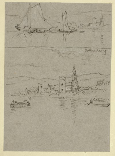 Two River Scenes by William Alfred Delamotte