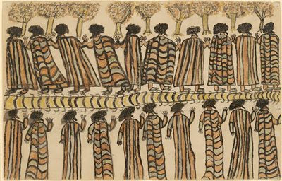 Figures in Possum Skin Cloaks by William Barak