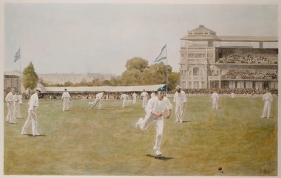 Cricket at Lords by William Barnes (after) Wollen