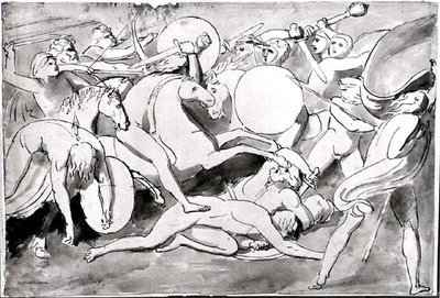Battle scene by William Blake