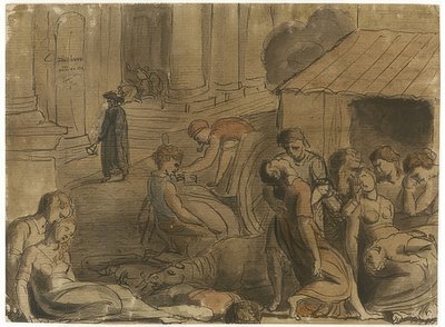 The Great London Plague. Around 1779 by William Blake