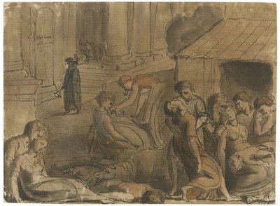 Great Plague of London by William Blake