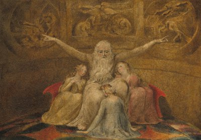 Job and His Daughters by William Blake