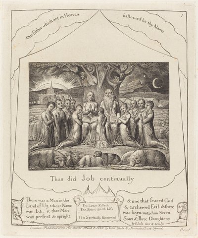 Job and His Family by William Blake