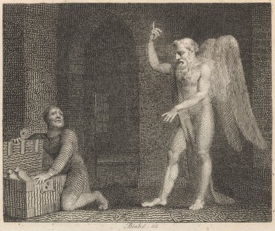 The Miser and Plutus by William Blake
