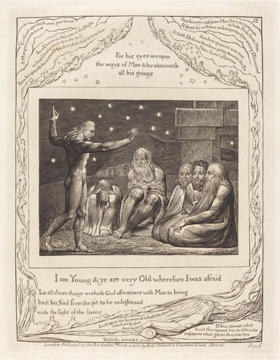 The Wrath of Elihu by William Blake