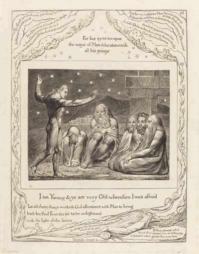 The Wrath of Elihu by William Blake
