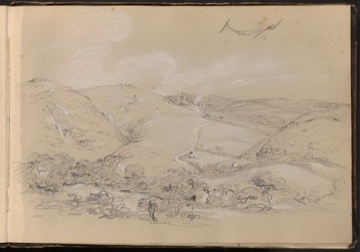 Hill and Valley Scene by William Brockedon