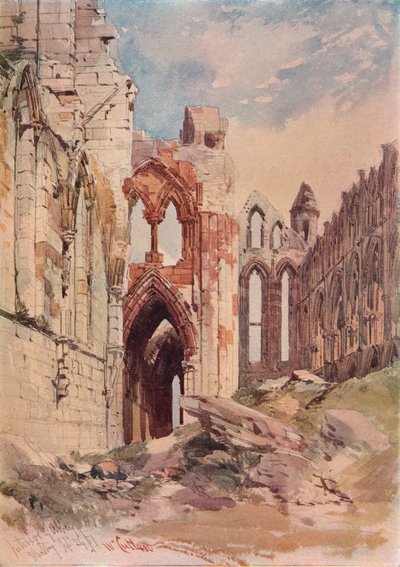Interior of Whitby Abbey by William Callow