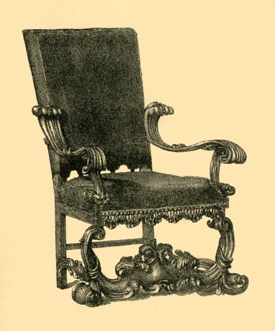 Walnut wood armchair by William Catley