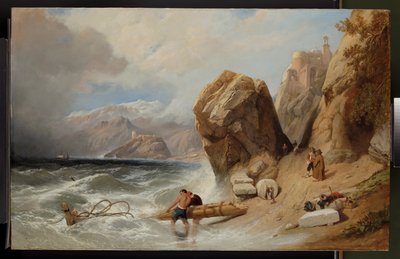 Coast scene near Genoa, 1846 by Clarkson Frederick Stanfield