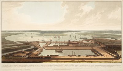 East India Docks by William Daniell