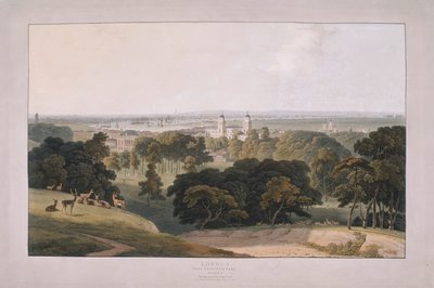 Greenwich Park, London by William Daniell