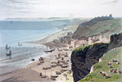 Hastings, from the East Cliff, 1823 by William Daniell