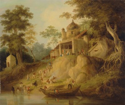 The Banks of the Ganges by William Daniell