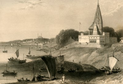 The Bernar Pagoda, Benares by William Daniell