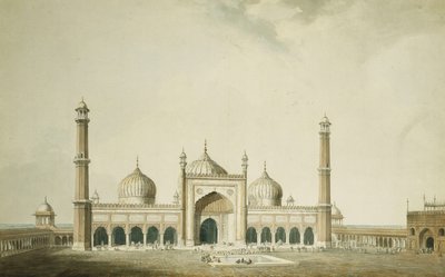 The Jama Masjid, Delhi by William Daniell