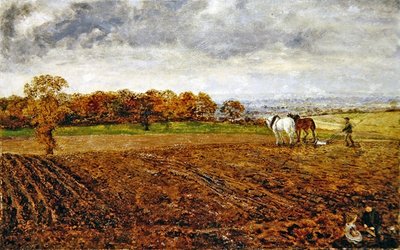 Ploughing in Cheshire by William Davis