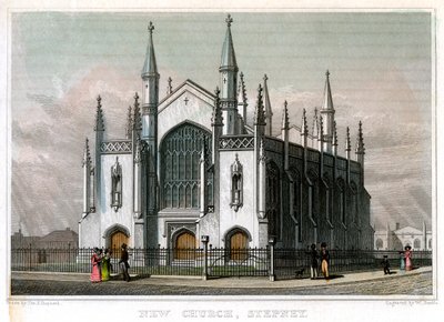 New Church, Stepney, London, 1828 by William Deeble