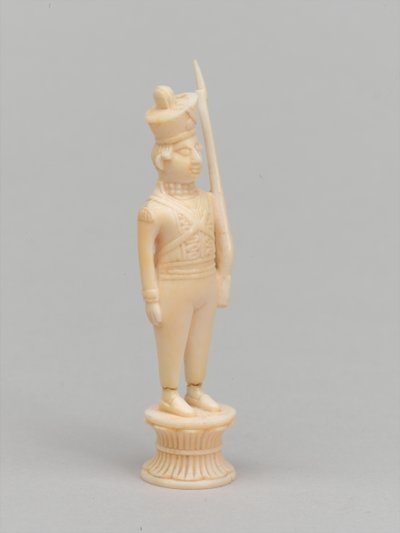 White pawn, chess piece, India, c.1820 by William Dobson