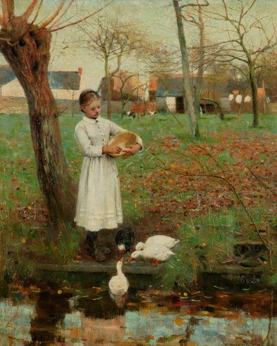 Feeding the Ducks by William Edward Stott