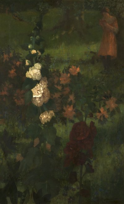 Hollyhocks (A Fairy Tale) by William Edward Stott