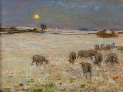 Sheep in Snow by William Edward Stott