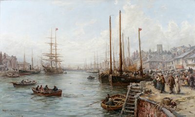 Douglas Harbour, Isle of Man by William Edward Webb
