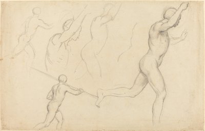 Studies of Men Running by William Etty