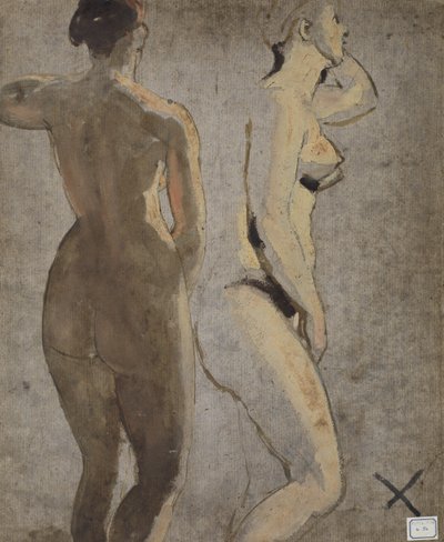 Two Standing Female Nudes by William Etty