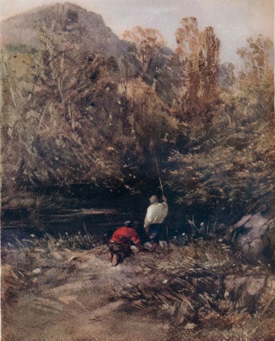 Landscape, With Fishermen by William Evans