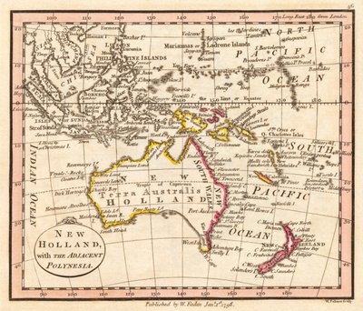 Australia and New Zealand. New Holland. Map. by William Faden