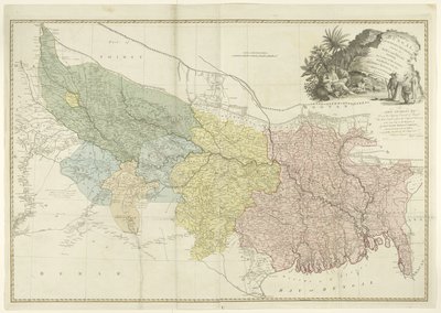 Map of the Ganges River Basin by William Faden