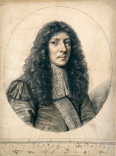 Portrait of John Aubrey by William Faithorne