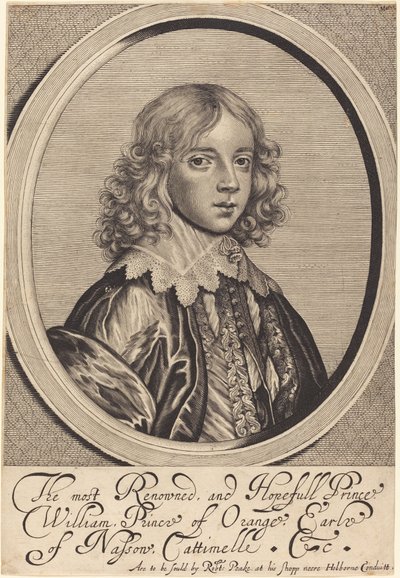 William II, Prince of Orange by William Faithorne