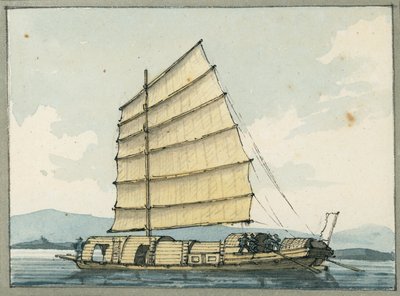 Chinese trading boat by William Ffarington