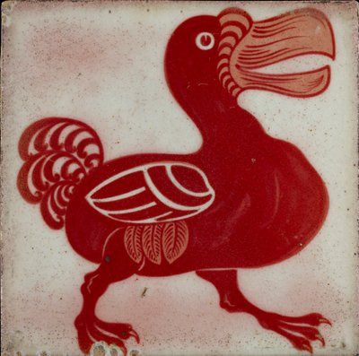 Tile with dodo by William Frend De Morgan