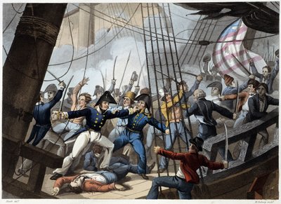 Collision of the American Boat Chesapeake by William Heath