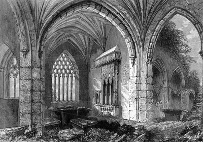 Abbey of Holy Cross by William Henry Bartlett