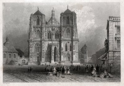 Dome of Regensburg (engraving) by William Henry Bartlett