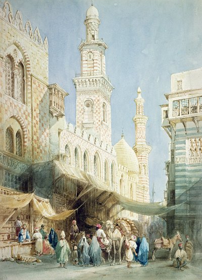 The Sharia El Gohargiyeh, Cairo by William Henry Bartlett