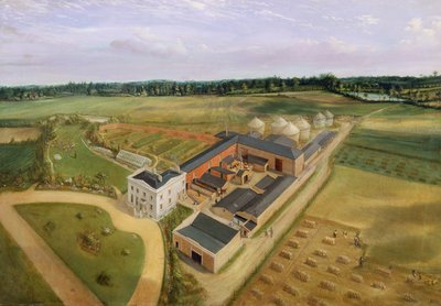 Tiptree Hall and Farm, Essex, c.1850-60 by William Henry Browne