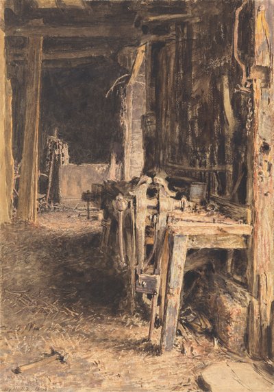 Barn Interior by William Henry Hunt